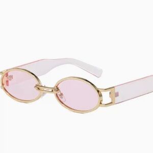Gold Frame Pink Lens Women's Sunglasses